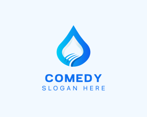 Aquatic - Gradient Aqua Droplet logo design