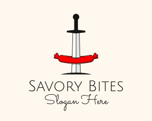 Sausage - Sausage Sword Diner logo design