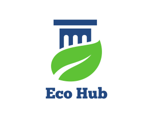 Eco Plant Column logo design