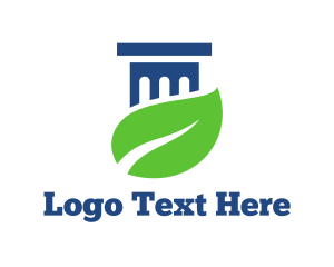 Legal Services - Eco Leaf Column logo design
