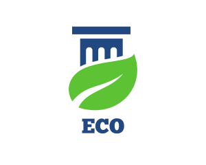 Eco Plant Column logo design