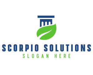 Eco Law Pillar logo design