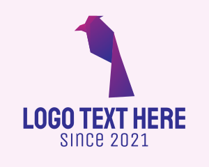 Purple - Art Bird Origami logo design