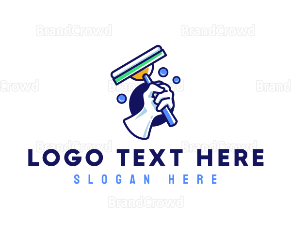 Cleaning Glove Squeegee Logo