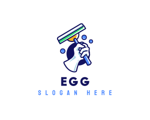 Cleaning Glove Squeegee Logo