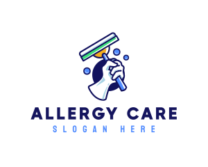 Cleaning Glove Squeegee logo design