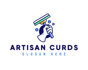 Cleaning Glove Squeegee logo design