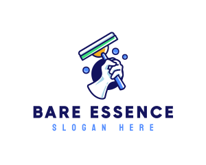 Cleaning Glove Squeegee logo design