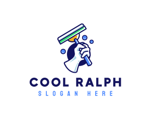 Cleaning Glove Squeegee logo design