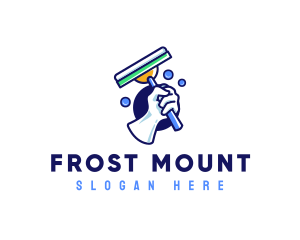 Cleaning Glove Squeegee logo design