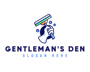 Cleaning Glove Squeegee logo design