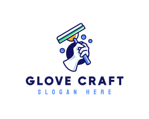 Gloves - Cleaning Glove Squeegee logo design
