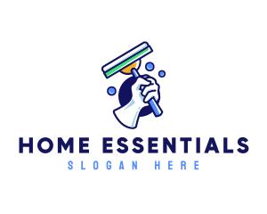 Household - Cleaning Glove Squeegee logo design