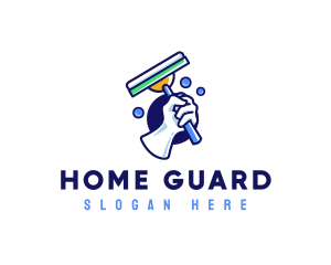 Caretaker - Cleaning Glove Squeegee logo design