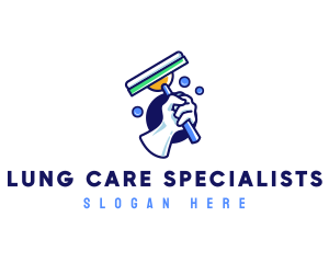 Cleaning Glove Squeegee logo design