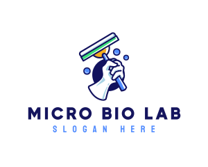 Cleaning Glove Squeegee logo design