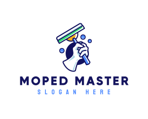 Cleaning Glove Squeegee logo design