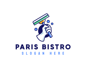 Cleaning Glove Squeegee logo design