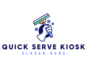 Cleaning Glove Squeegee logo design