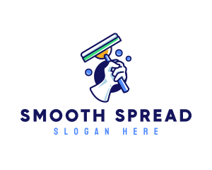 Cleaning Glove Squeegee logo design