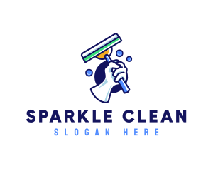 Cleaning - Cleaning Glove Squeegee logo design