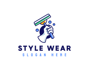 Cleaning Glove Squeegee logo design