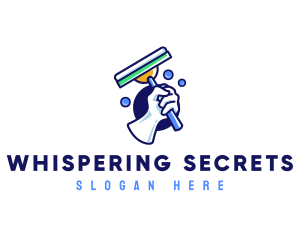 Cleaning Glove Squeegee logo design