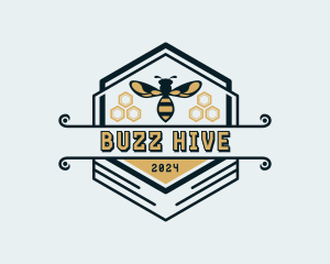 Wasp - Honeycomb Wasp Beekeeper logo design