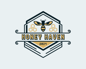 Beekeeper - Honeycomb Wasp Beekeeper logo design