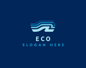 Wind - Wave Ocean Water logo design