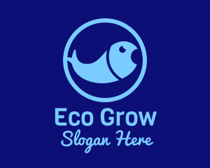 Aquaponics - Minimalist Fish Pond logo design