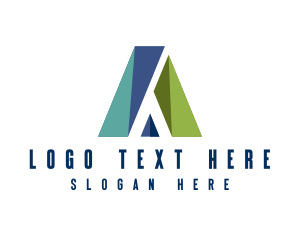 Triangle - Geometric Triangle Letter A logo design