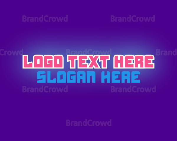 Glowing Gamer Futuristic Logo