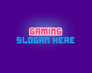 Glowing Gamer Futuristic Logo