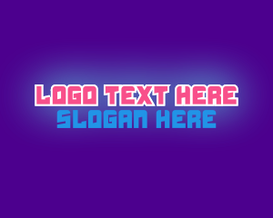 Glowing Gamer Futuristic Logo