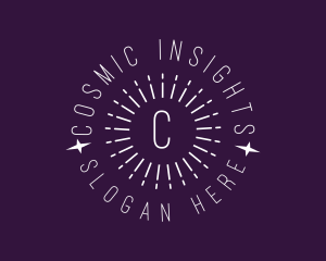 Astrological Sun Sparkle logo design