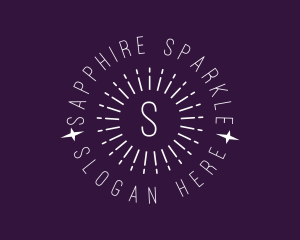 Astrological Sun Sparkle logo design