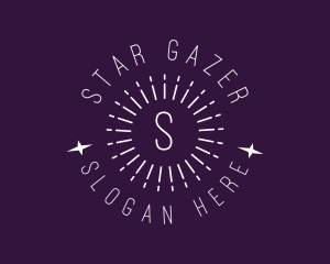 Astrological Sun Sparkle logo design