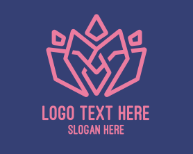 Esthetician - Pink Lotus Flower logo design