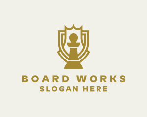 Chess Pawn Board Game logo design