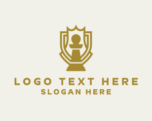 High End Industry - Chess Pawn Board Game logo design