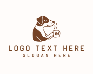 Border Collie - Dog Coffee Cafe logo design