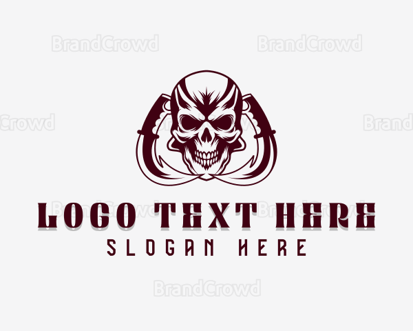 Dagger Skull Weapon Logo