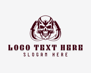 Knives - Dagger Skull Weapon logo design