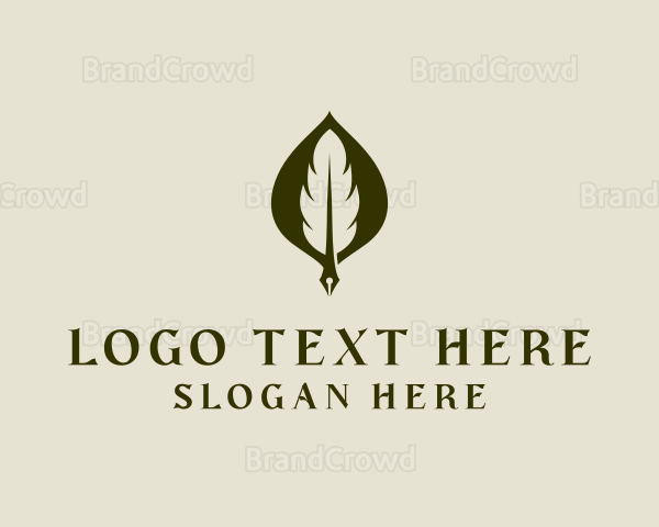 Feather Leaf Pen Logo