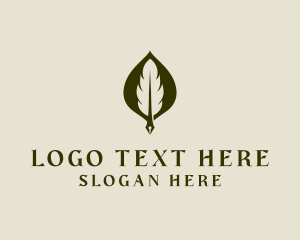 Feather Leaf Pen Logo