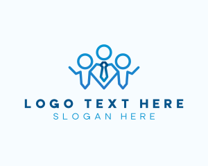 Businessman - Networking Employee Job logo design