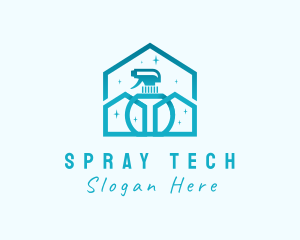 Sprayer - Residential House Clean Sprayer logo design