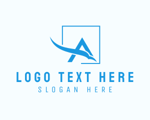 Airport - Bird Wing  Letter A Company logo design