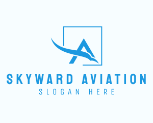 Aeronautical - Bird Wing  Letter A Company logo design